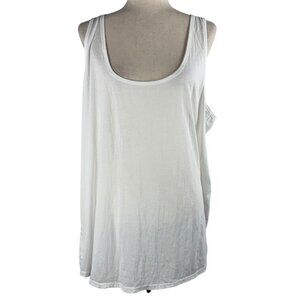 New without tags! Johnny Was White Cotton & Modal Tank Top Size 1X